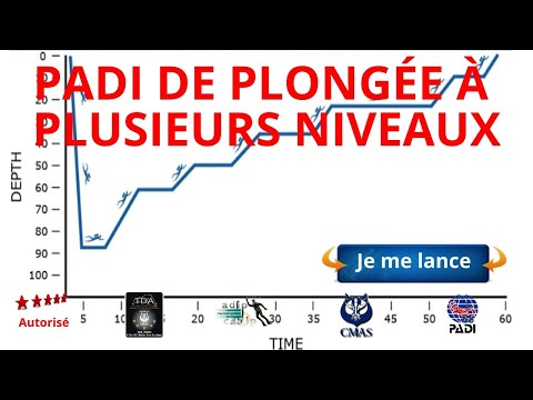 📈SPÉCIALITÉS Padi #plongeur multi niveau formation continue, profil de plongée calculée à la surface
